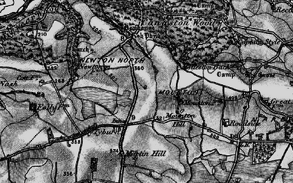 Old map of Cross Hands in 1898