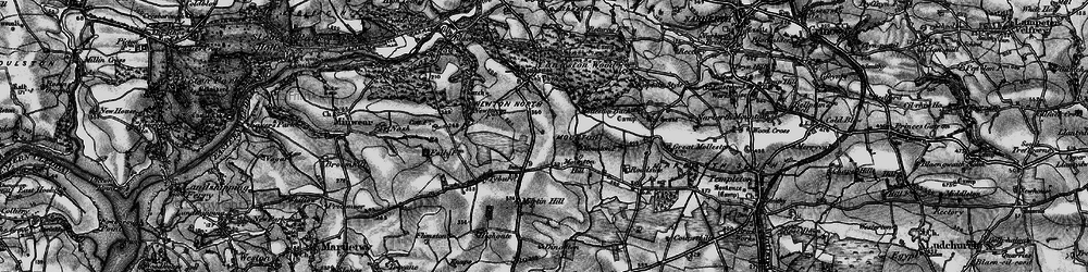 Old map of Cross Hands in 1898