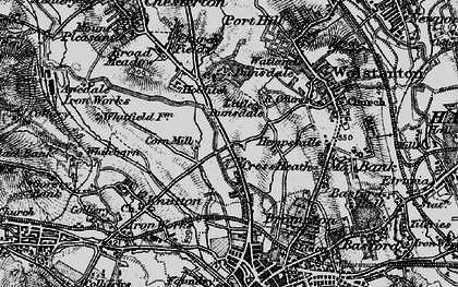 Old map of Cross Heath in 1897