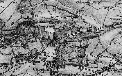 Old map of Cross Keys in 1898