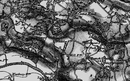 Old map of Cross Lanes in 1895