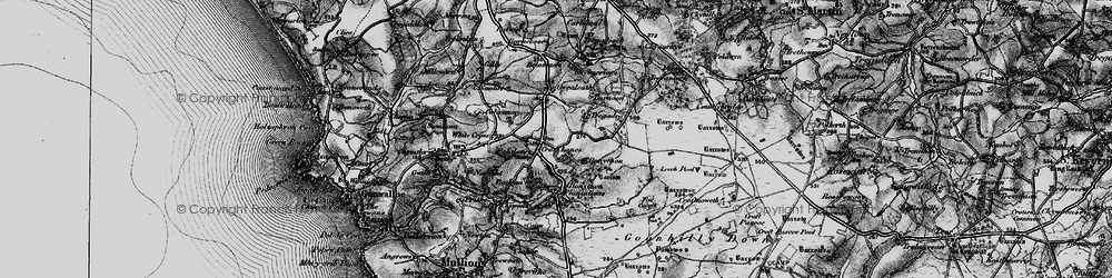 Old map of Belossack in 1895