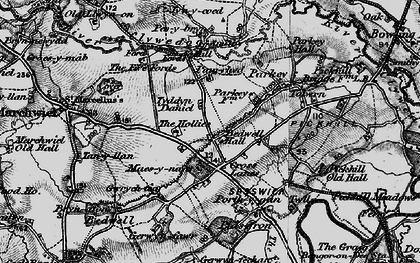 Old map of Cross Lanes in 1897