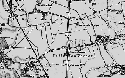Old map of Tollerton Forest in 1898