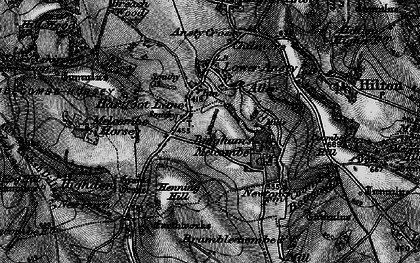Old map of Cross Lanes in 1898