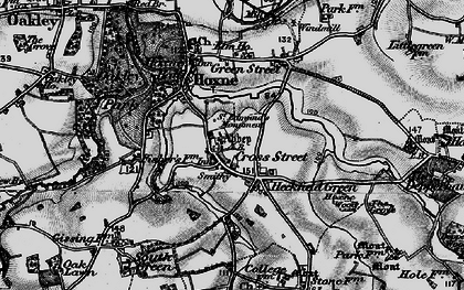 Old map of Cross Street in 1898
