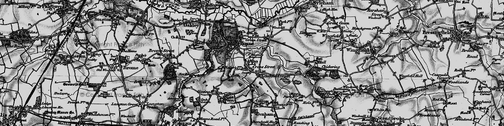 Old map of Cross Street in 1898