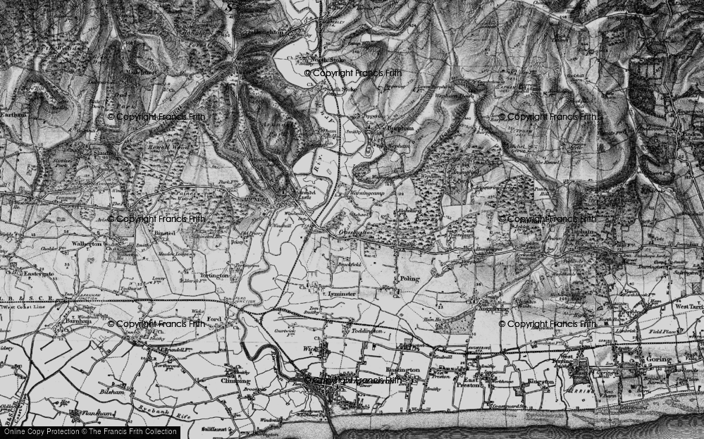 Old Map of Historic Map covering Blakehurst in 1895