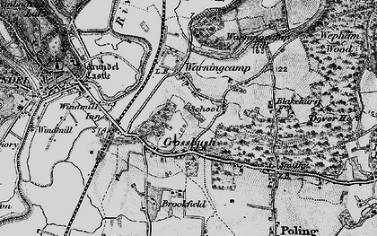 Old map of Crossbush in 1895