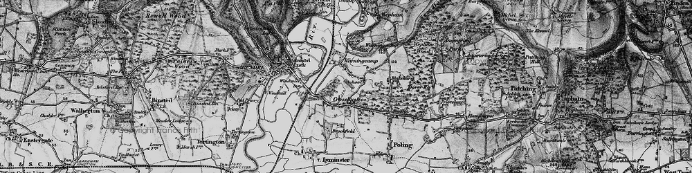 Old map of Crossbush in 1895