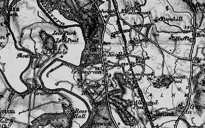 Old map of Alkmund Park Pool in 1899