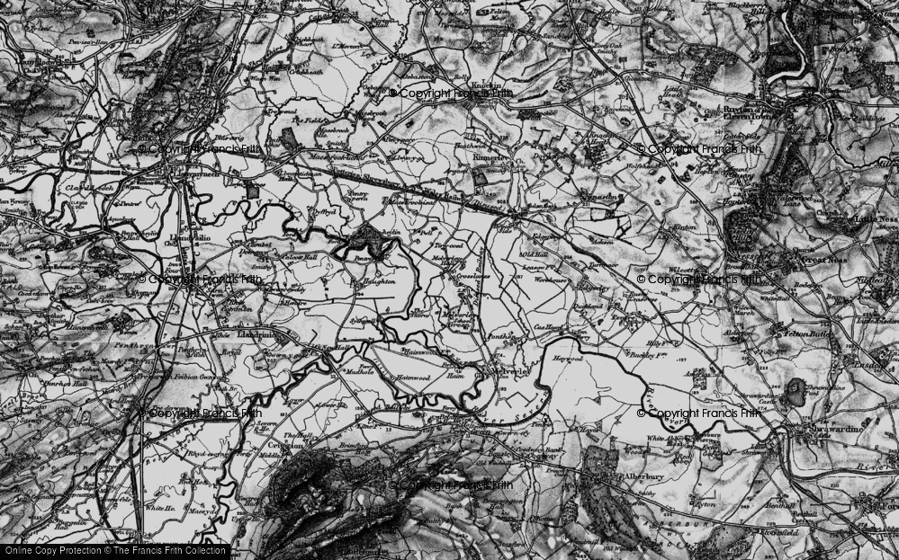 Old Map of Crosslanes, 1899 in 1899