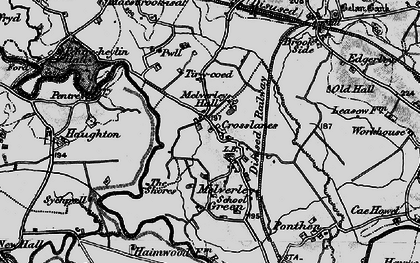 Old map of Crosslanes in 1899