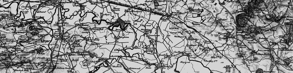 Old map of Crosslanes in 1899