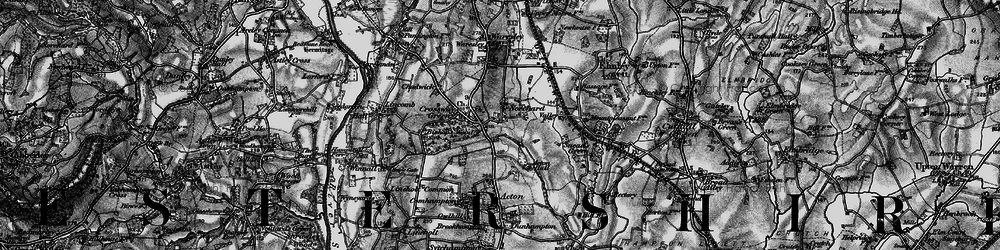 Old map of Crossway Green in 1898