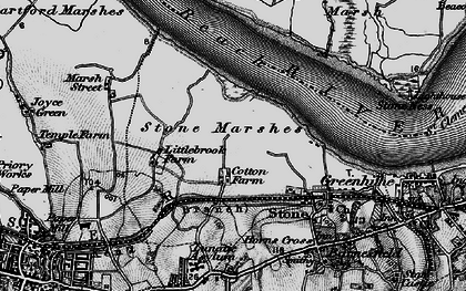 Old map of Crossways in 1896
