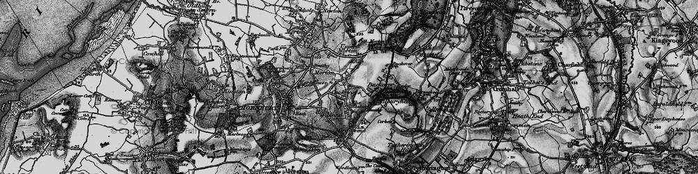 Old map of Crossways in 1897