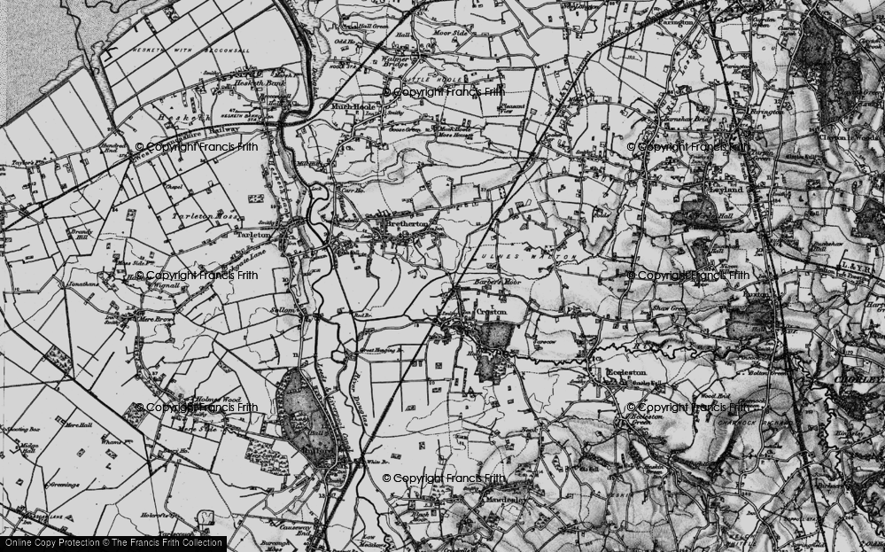 Old Map of Croston, 1896 in 1896