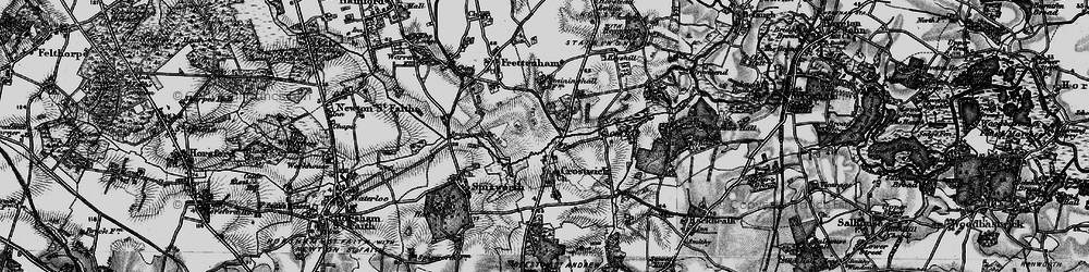 Old map of Crostwick in 1898
