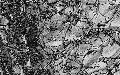 Old map of Crowcroft in 1898