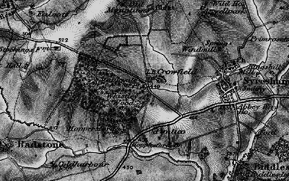Old map of Crowfield in 1896