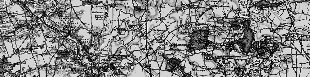 Old map of Wroxham Barns Craft Centre in 1898