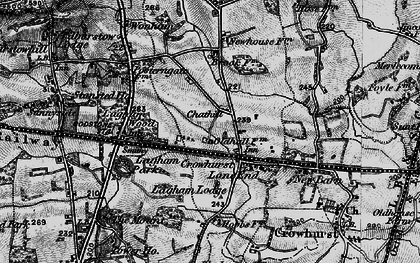 Old map of Crowhurst Lane End in 1895