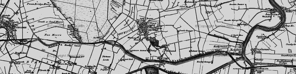 Old map of Crowle in 1895