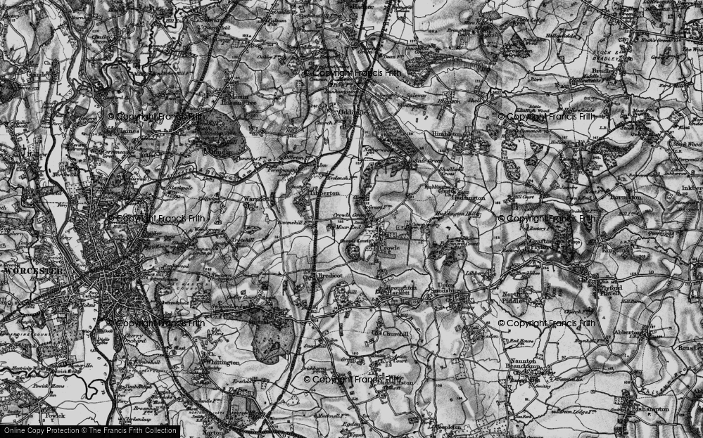 Old Map of Crowle Green, 1898 in 1898