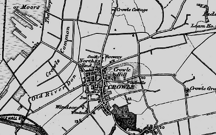 Old map of Crowle Hill in 1895