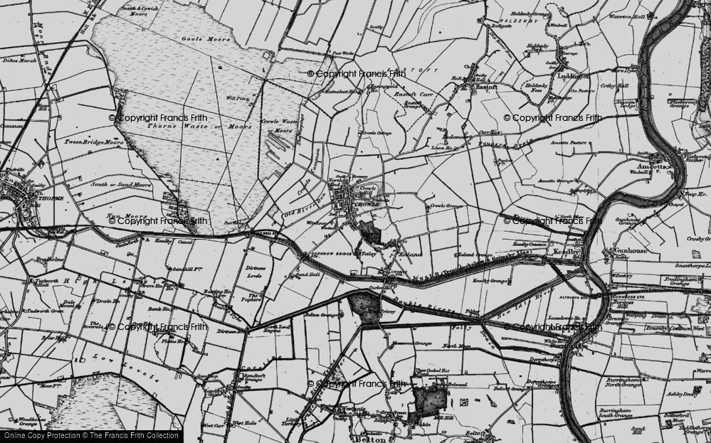 Old Map of Crowle Park, 1895 in 1895