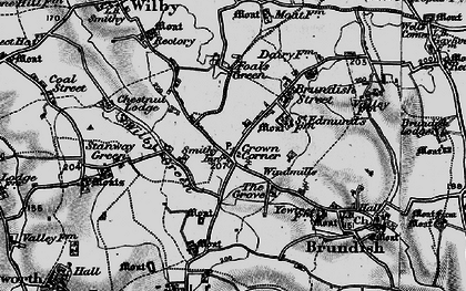 Old map of Crown Corner in 1898