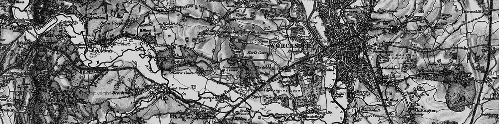 Old map of Crown East in 1898