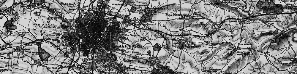 Old map of Crown Hills in 1899