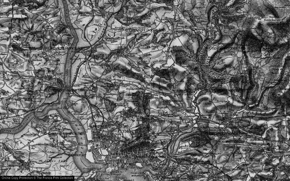 Old Map of Crownhill, 1896 in 1896