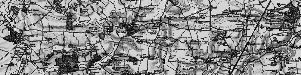 Old map of Crownland in 1898