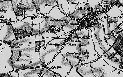 Old map of Crowshill in 1898