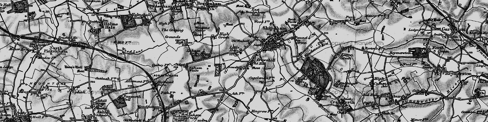 Old map of Crowshill in 1898