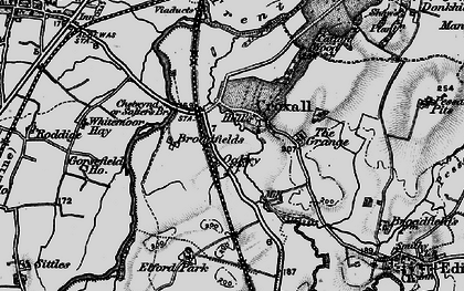 Old map of Croxall in 1898