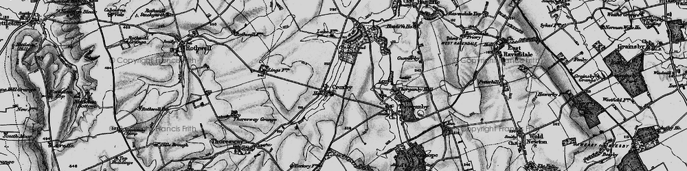 Old map of Croxby in 1899