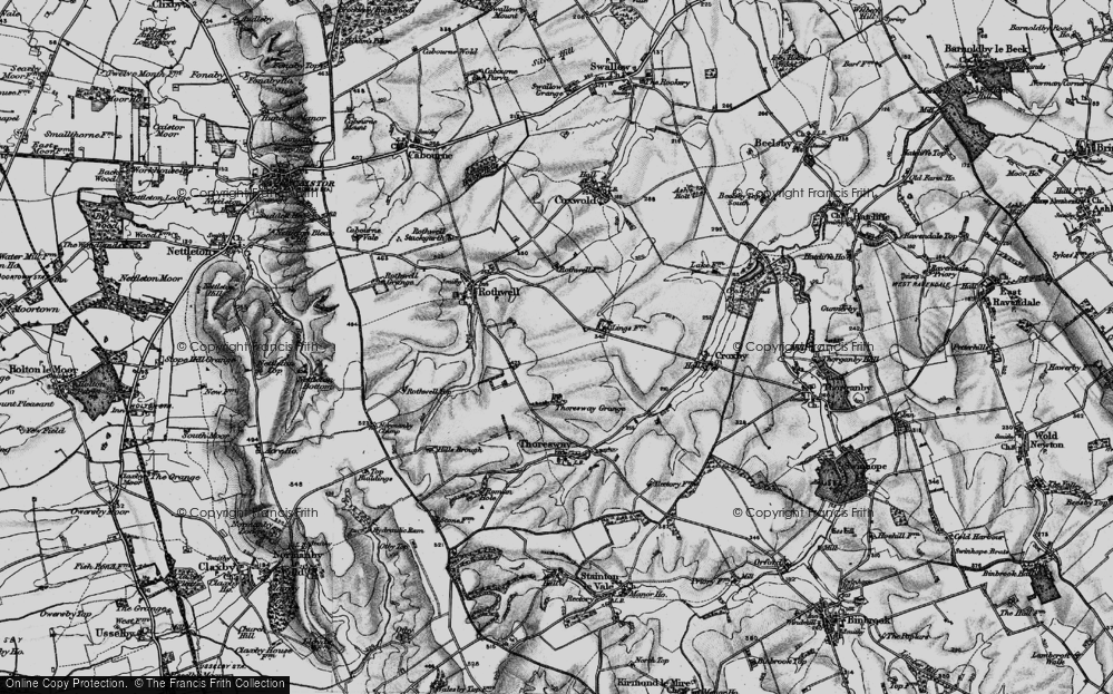 Old Map of Croxby Top, 1899 in 1899