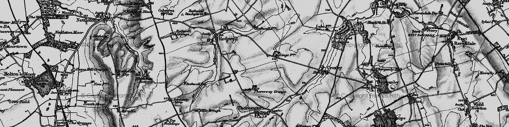 Old map of Croxby Top in 1899