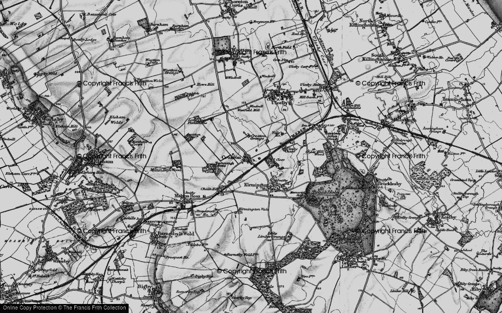 Old Map of Croxton, 1895 in 1895