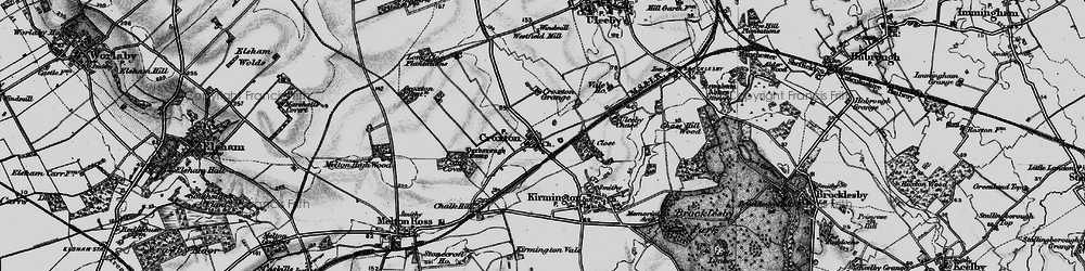 Old map of Croxton in 1895