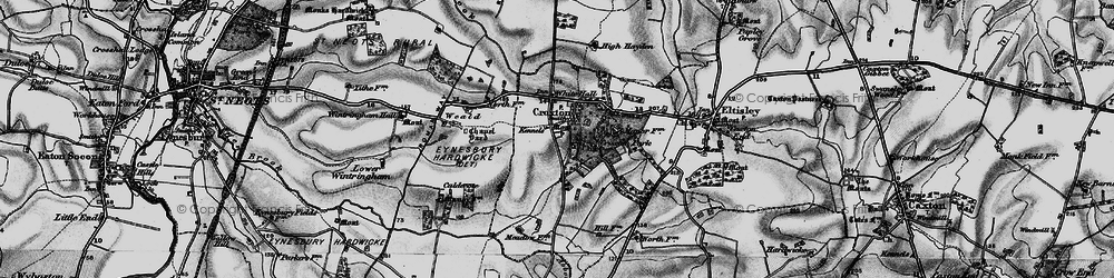 Old map of Abbotsley Brook in 1898