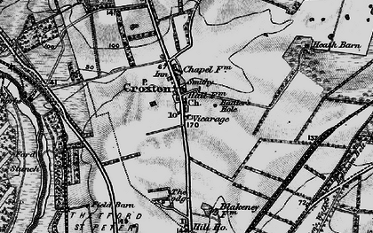 Old map of Croxton in 1898