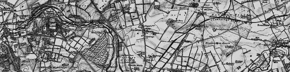 Old map of Croxton in 1898