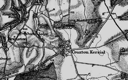 Old map of Croxton Kerrial in 1899