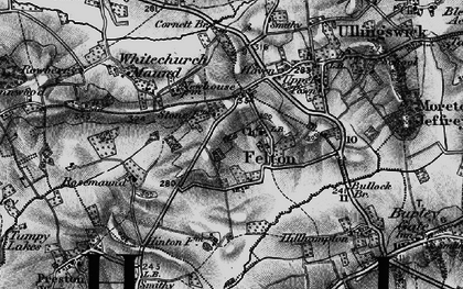 Old map of Crozen in 1898