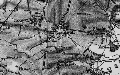 Old map of Crudwell in 1896